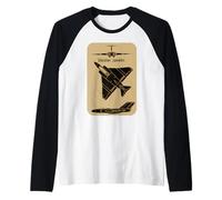 Gloster Javelin Interceptor Jet Silhouette Cold War Aircraft Raglan Baseball Tee