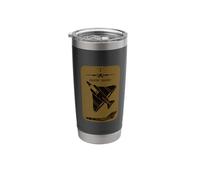 Gloster Javelin Interceptor Jet Silhouette Cold War Aircraft Stainless Steel Insulated Tumbler