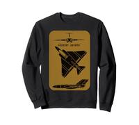 Gloster Javelin Interceptor Jet Silhouette Cold War Aircraft Sweatshirt
