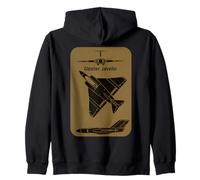 Gloster Javelin Interceptor Jet Silhouette Cold War Aircraft Zip Hoodie