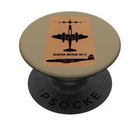 Gloster Meteor NF14 Night Fighter Jet Plane Silhouettes PopSockets Adhesive PopGrip