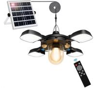 Glostravier Solar Shed Light Indoor Outdoor with Motion Sensor, 192LEDs Gazebo Lights with Remote, Pendant Light with Switch, Warm White & Cool White, 5 Modes, IP65 Waterproof, for Patio Barn