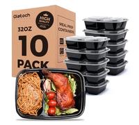 Glotoch 10 Pack 32OZ Meal Prep Containers Reusable Microwave Safe,Extra Large &Thick Food Storage Containers With Lids,Durable Bento Boxes BPA-free, Stackable,Dishwasher/Freezer Safe