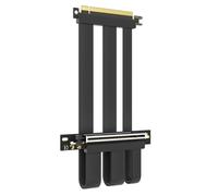 GLOTRENDS 250mm PCIe 5.0 Riser Cable for RTX5090 RTX4090 RX9070 RX7900, Compatible with PCIe 5.0/4.0 GPUs, 90 Degree Right Angle for Vertical GPU Mount