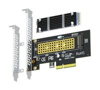 GLOTRENDS PA09-HS M.2 NVMe to PCIe 4.0 X4 Adapter with M.2 Heatsink for M2 NVMe SSD