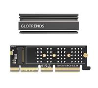 GLOTRENDS PA19-1U M.2 NVMe to PCIe 5.0 X4 Adapter Without Bracket for 1U PC Server Installation, Aluminum Heatsink Cover
