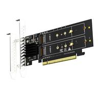 GLOTRENDS PA41 Quad M.2 NVMe to PCIe 4.0 X16 Adapter Without PCIe Bifurcation, Setup Soft M.2 NVMe RAID via OS Tool (Support 22110/2280 Size), (PCIe Bifurcation Motherboard is Required)