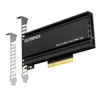 GLOTRENDS PA52L Dual M.2 NVMe to PCIe 5.0 X8 Adapter Without PCIe Bifurcation, Setup Soft M.2 NVMe RAID via OS Tool (PCIe Bifurcation Motherboard is Required)
