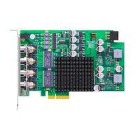 GLOTRENDS ST7478 4-Port M12 PoE+ Network Card with Surge-Proof Design for Outdoor Installation, PCIE 2.0 X4 Interface