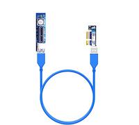 GLOTRENDS UEX101 600mm PCIe 3.0 X1 Riser Cable for PCIe WiFi Card, M.2 PCIe Card, Firewire Card, USB PCIe Card, Sound Card, etc