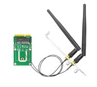 GLOTRENDS WA03 M.2 Key E to Mini PCIe WiFi Adapter for M.2 WiFi 4/5/6/6e/7 Module, with 3.5-dBi SMA Antenna Kits