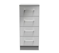 Gloucester 4 Drawer Bedside Cabinet In Dusk Grey (Ready Assembled)