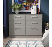 Gloucester 6 Drawer Midi Chest Of Drawers In Dusk Grey (Ready Assembled)