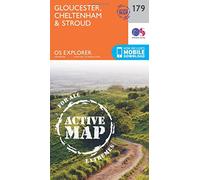 Gloucester, Cheltenham & Stroud Map | Weatherproof | Cotswold Way | Ordnance Survey | OS Explorer Active Map 179 | England | Walks | Hiking | Maps | Adventure