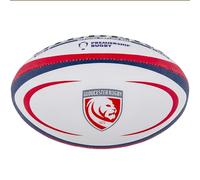 Gloucester Official Replica Rugby Ball - White/Red/Black - size 4