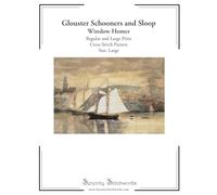 Gloucester Schooners and Sloop Cross Stitch Pattern - Winslow Homer - Large Size Edition: Regular and Large Print Cross Stitch Pattern