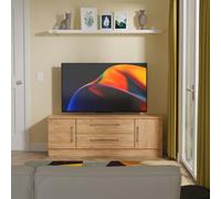 Gloucester Wide 2 Door 2 Drawer Tv Unit In Gold Craft Oak (Ready Assembled)