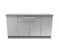 Gloucester Wide 4 Door 1 Drawer Sideboard In Dusk Grey (Ready Assembled)