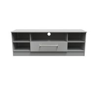 Gloucester Wide Open Tv Unit In Dusk Grey (Ready Assembled)