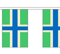 Gloucestershire New Bunting - British County - 9 Metre Bunting - Polyester - 30 Flags Per 9M Length - FlagSuperstore