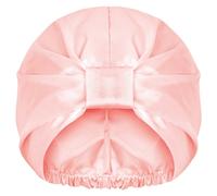 Glov Satin Bonnet Satin Skull Cap for Sleeping Anti-frizz Hair Protection Luxurious Silk Sleep Cap for Curly Hair Tangle-free Comfort One Size Fits All Pink