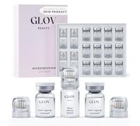 Glov Beauty Face & Lip Microinfusion System: 24K Gold Face Cosmetic Stamp 0.25mm with Hyaluronic Acid, Collagen Peptides and Whey Root Ampoules (4