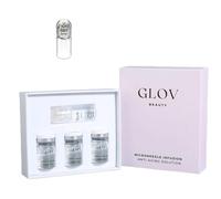 Glov Beauty Glow Micro Infusion System 0.25mm 24K Gold Derma Stamp with Peptides Serum BackedSkincare and lnnovative Beauty (3 bottles)
