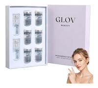 Glov Beauty Micro Infusion System Science Microneedling Infusion System Beauty Micro Infusion Kit with Hydrating Serum for Face Neck and Home Skin Care (Six-Bottle Pack)