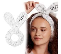 Glov Bunny Ears Headband-2-in-1 Hair Protection and Hair Tie Soft Plush Comfortable Wear Versatile Accessory for Daily Care Makeup and Spa Routine Flexible Design Travel Friendly