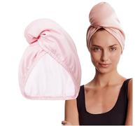 Glov Hair Towel Wrap - Super Absorbent Microfiber Hair Wrap for Quick Drying Travel-friendly Vegan Satin One Size Fits All Reduces Frizz Ideal for All Hair Types