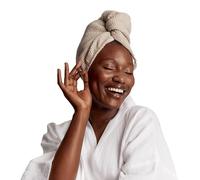 Glov Linen Turban Wrap Dry Hair Wrap for Women - Completely Natural Super Absorbent Sustainable and Travel-friendly Hair Towel for All Types Types