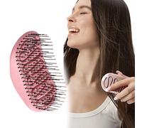 Glov Smooth Glide Detangling Brush Ergonomic Cushioned Design Lightweight Wheat Straw Hairbrush for All Hair Types Tangle-free Breakage Prevention Compact Travel-friendly Hair Care Tool