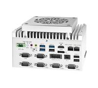 Glovary F1 Fanless Mini PC i5 1235U (10C12T, up to 4.4GHz), 2 x i210AT Gigabit LAN, Linux Industrial Computer Din Rail, 8GB RAM 256GB NVMe SSD, 6 x RS232 COM, 8 Pin GPIO, USB3.2, 9-36V Auto Power On