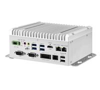 Glovary F1 Fanless Mini PC i5 8265U (4C8T, up to 3.9GHz), 2 x LAN (i210+i219-LM) Linux Industrial Computer Din Rail, 8GB RAM 256GB NVMe SSD, 2 x RS232 COM, 8 Pin GPIO, 4USB3.2, 9-36V Auto Power On