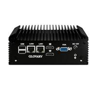 Glovary Fanless Mini PC N150 (N100 Upgrade), DDR4 16GB RAM 512GB NVMe SSD, Dual LAN Industrial PC, Small Desktop Computer for Home Office, 4RS232 COM, 4USB3.0, 2USB2.0, Auto Power On