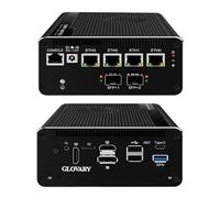 Glovary Micro Firewall Appliance 13th Gen U300E, Dual 10GbE 82599ES SFP+ Mini PC Router, 4 x 2.5GbE LAN Home Server, DDR5 32GB RAM 1TB (PCIe4.0 x4) SSD, TypeC 10Gbit, Win11, OPNsense Hardware