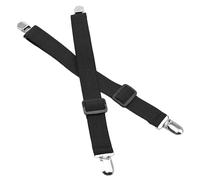 Glove Clips, 2 Pack Adjustable Mitten Clips with Long Elastic Strap for Kids, Toddlers - Black