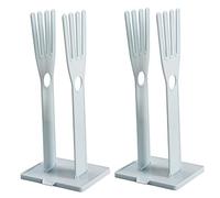 Glove Holder 2 Sets Kitchen Washing Glove Drying Rack with Towel Storage Hole and Drain Outlet Cleaning Glove Dryer with Detachable Base Glove Storage Stand for Kitchen Sink Accessories Rubber Glove