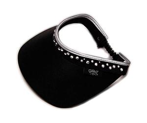 Glove It - Adjustable Golf Visor for Women - UV Protection and Breathable Design for Solar Protection on The Golf Course - Ladies Sun Visor for Running, Tennis, and Beach - Black Bling