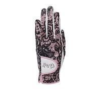 Glove It Ladies Golf Glove - Lightweight and Soft Cabretta Leather Golf Glove for Womens, Features UV Protection, Rose LACE, Large, Left