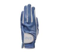 Glove It Ladies Golf Glove - Lightweight and Soft Cabretta Leather Golf Glove for Womens, Features UV Protection - Urban Bleu,Medium, Left