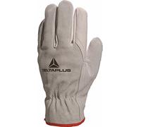 Glove Palm Cowhide Back Flower American Cut Thick Crust 0.9-1.1 mm Color Grey Size 8-paire