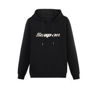 Glove Spa Men's Casual Shirt Hoodie For Snap-On Long Sleeve Hoody With Pocket Sweatershirt, Hooded Unisex Hoodie Black L