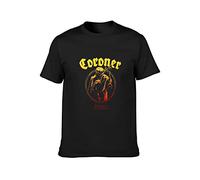 Glove Spa Men's Summer T-Shirt Coroner Punishment for Decadence Trash Metal Band Soft and Light Black M