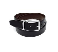 GLOVE STORY Men's Cowhide Leather Belt Reversible Brown/Black | Stylish Metal Buckle | Dress Style | Premium Fashion Accessory | Gift for Jeans, Suit or Trousers, Black/Brown, 105/120 cm ajustable
