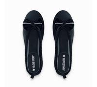 GLOVE STORY Women's Velvet Ballerina Slippers with Rhinestone Embellished Bow - Elegant, Soft and Comfortable Fabric - Stylish House Ballet Flats for Women - Handmade Quality, black, 8.5 UK
