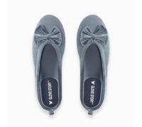GLOVE STORY Women's Velvet Ballerina Slippers with Rhinestone Embellished Bow - Elegant, Soft and Comfortable Fabric - Stylish House Ballet Flats for Women - Handmade Quality, gray, 3.5 UK