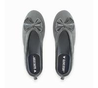 GLOVE STORY Women's Velvet Ballerina Slippers with Rhinestone Embellished Bow - Elegant, Soft and Comfortable Fabric - Stylish House Ballet Flats for Women - Handmade Quality, taupe, 3.5 UK