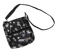 GloveIt Women's Zip Bag, Compact Accessory Pouch for Balls and Tees with 3 Zippered Pockets Versatile Carabiner Clip Lightweight Nylon Storage Solution Ideal Ladies Caddie Organiser Carry Bag