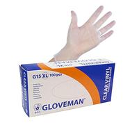 GLOVEMAN Clear Vinyl Gloves (Box of 100) (Extra Large)